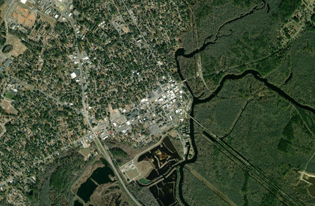Aerial view of Conway city