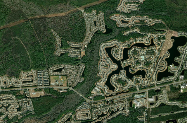 Aerial view of Carolina Forest CDP