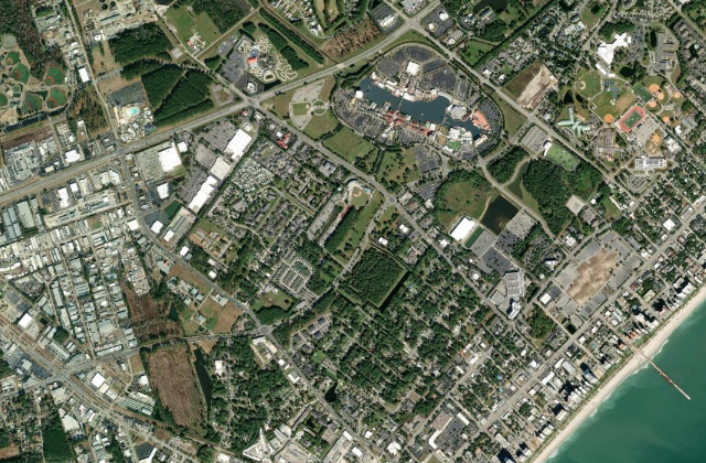 Aerial view of Myrtle Beach city